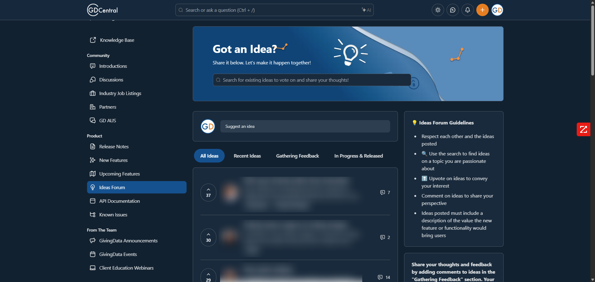 Ideas Forum